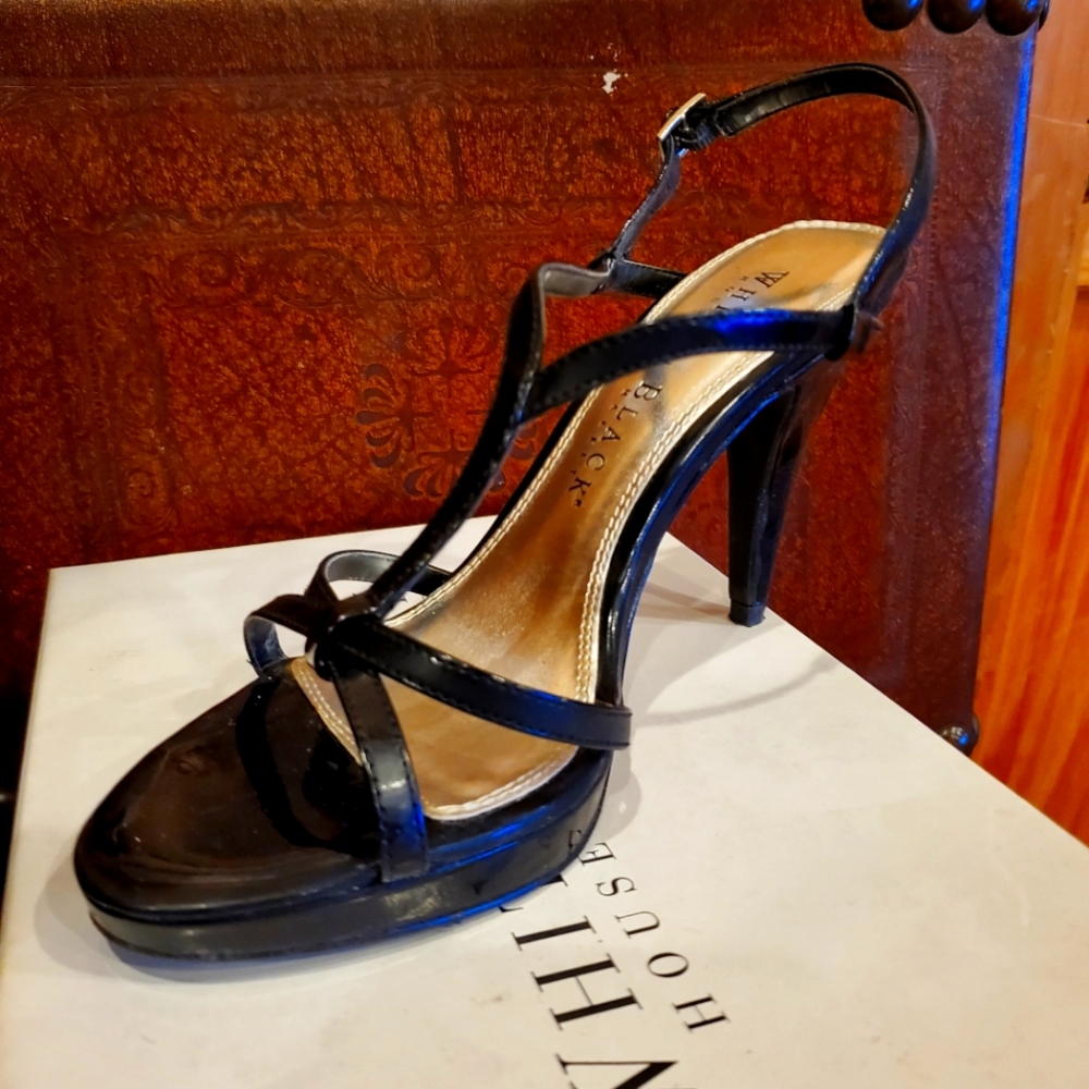 White House Black Market heels, 6.5, Black, New - Picture 1 of 3